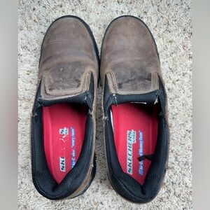 Skechers Men Slip On Work Shoes Steel Toe Composite Plate Slip Resistant 10.5 US